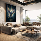 Quadro Decorativo Pomba da Liberdade Celestial