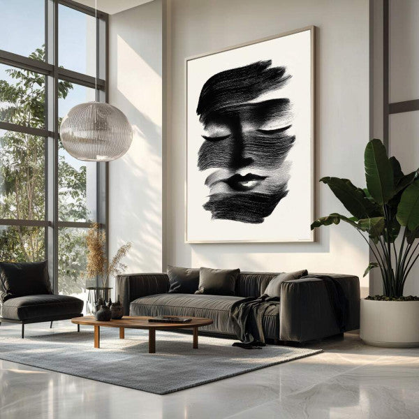 Quadro Decorativo Minimalista Preto e Branco