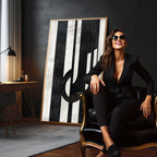 Quadro Decorativo Dinamismo Preto e Branco