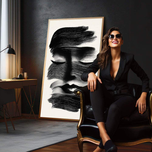 Quadro Decorativo Minimalista Preto e Branco