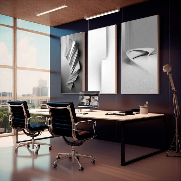 Quadro Decorativo: Elegância Moderna em Preto e Branco