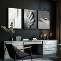 Quadro Decorativo: Elegância Moderna em Preto e Branco