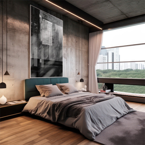 Quadro Decorativo: Elegância Monocromática Abstrata