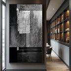 Quadro Decorativo: Elegância Monocromática Abstrata