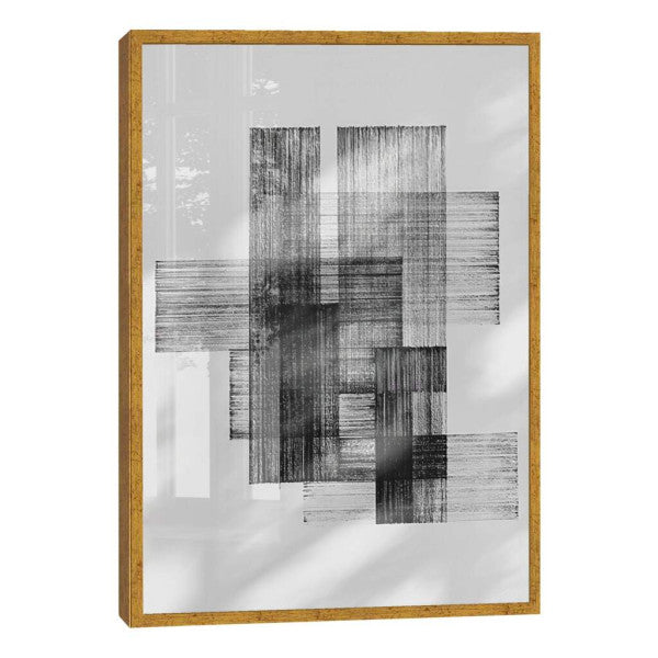 Quadro Decorativo: Elegância Geométrica Preto e Branco