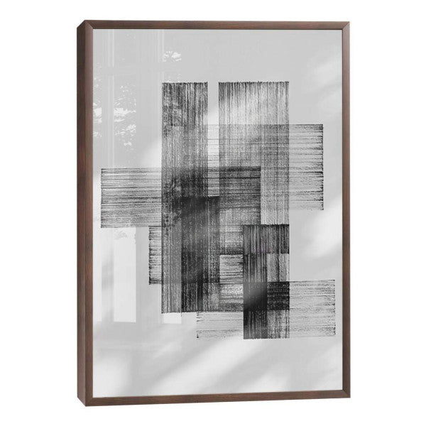 Quadro Decorativo: Elegância Geométrica Preto e Branco