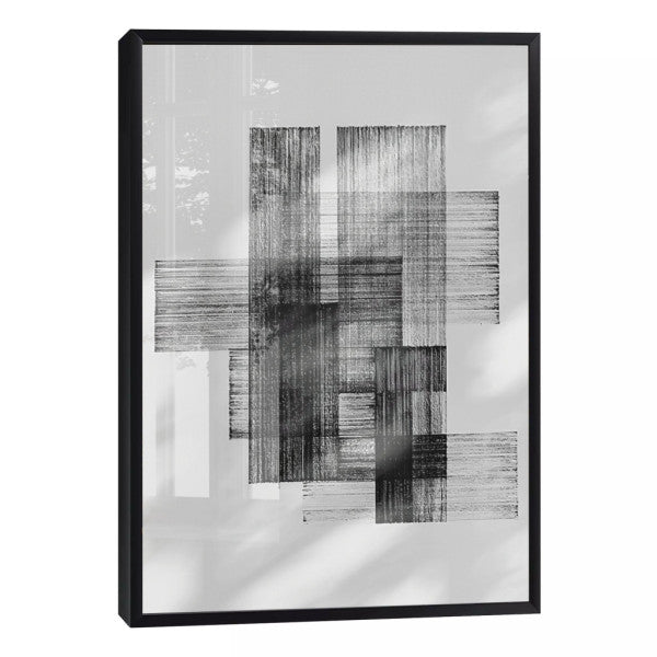 Quadro Decorativo: Elegância Geométrica Preto e Branco