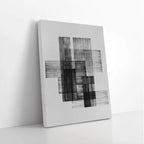 Quadro Decorativo: Elegância Geométrica Preto e Branco