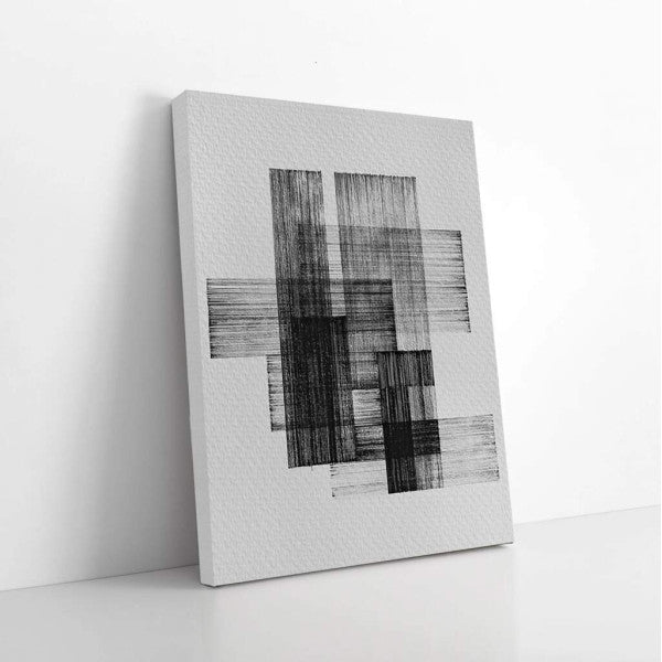 Quadro Decorativo: Elegância Geométrica Preto e Branco