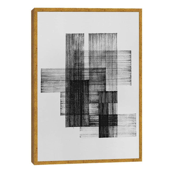 Quadro Decorativo: Elegância Geométrica Preto e Branco