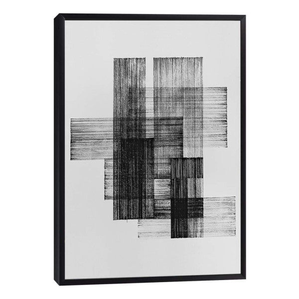 Quadro Decorativo: Elegância Geométrica Preto e Branco