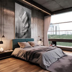 Quadro Decorativo: Elegância de Origami em Tons de Cinza