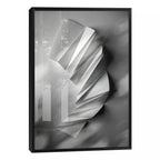 Quadro Decorativo: Elegância de Origami em Tons de Cinza