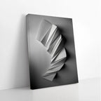 Quadro Decorativo: Elegância de Origami em Tons de Cinza