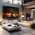 Quadro Decorativo Tranquilidade ao Anoitecer: Refúgio Sereno