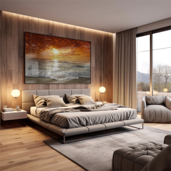 Quadro Decorativo Mar ao Pôr do Sol: Beleza Serena