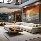 Quadro Decorativo Mar ao Pôr do Sol: Beleza Serena