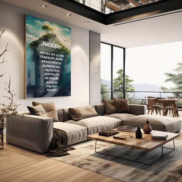 Quadro Decorativo Ilha do Sucesso - Captura Seus Sonhos