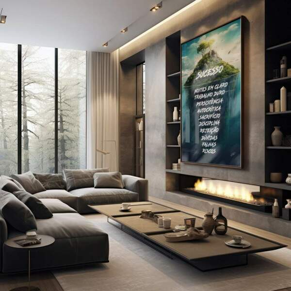 Quadro Decorativo Ilha do Sucesso - Captura Seus Sonhos