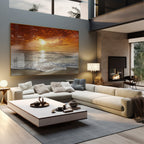 Quadro Decorativo Mar ao Pôr do Sol: Beleza Serena