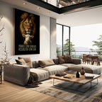 Quadro Decorativo Leão e Cordeiro