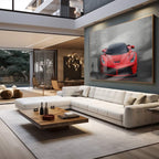 Quadro Decorativo Carro Vermelho: Velocidade e Estilo