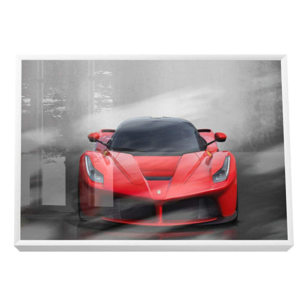 Quadro Decorativo Carro Vermelho: Velocidade e Estilo