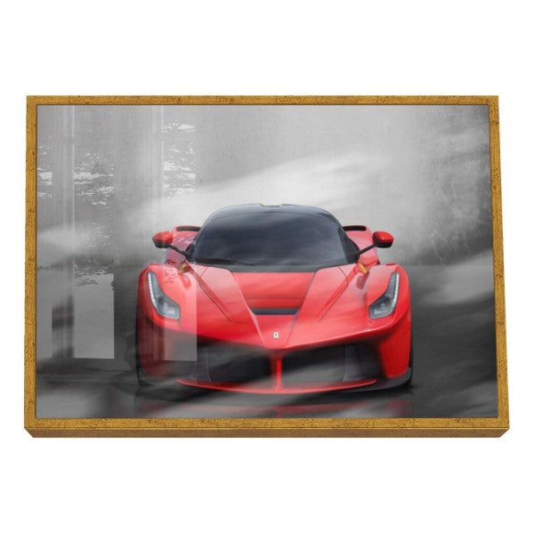Quadro Decorativo Carro Vermelho: Velocidade e Estilo