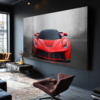 Quadro Decorativo Carro Vermelho: Velocidade e Estilo