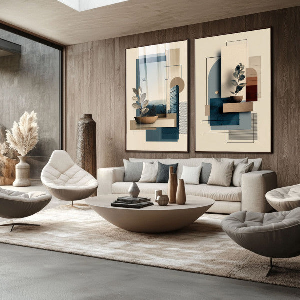 Quadro Decorativo Moderno Geometria Serene