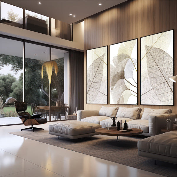 Quadro Decorativo Folhas de Ginkgo - Toque de Natureza Exclusivo