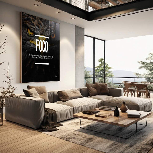 Quadro Decorativo Motivacional Foco - Inspire Seu Ambiente com Estilo