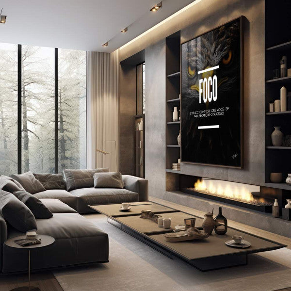 Quadro Decorativo Motivacional Foco - Inspire Seu Ambiente com Estilo