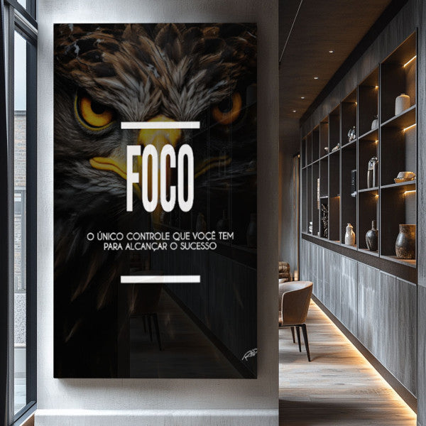 Quadro Decorativo Motivacional Foco - Inspire Seu Ambiente com Estilo