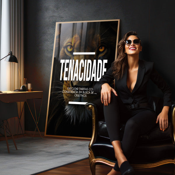 Quadro Decorativo Motivacional Tenacidade - Inspire Seus Dias com Arte