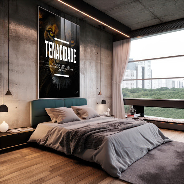 Quadro Decorativo Motivacional Tenacidade - Inspire Seus Dias com Arte