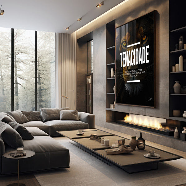 Quadro Decorativo Motivacional Tenacidade - Inspire Seus Dias com Arte