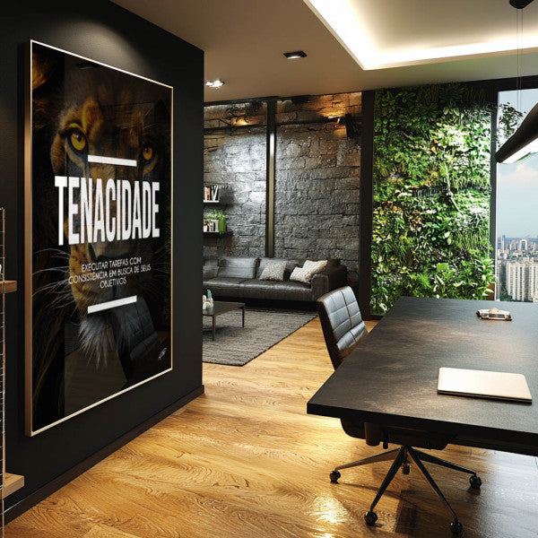Quadro Decorativo Motivacional Tenacidade - Inspire Seus Dias com Arte