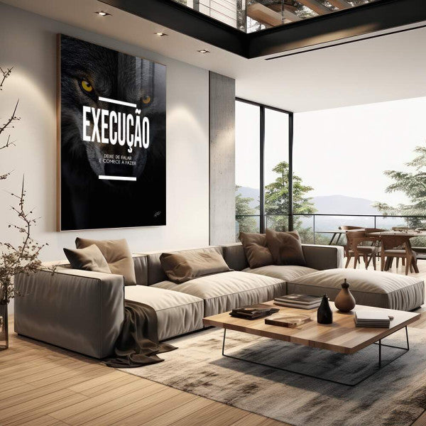 Quadro Decorativo Motivacional 'Execução' - Estilo Moderno para Sua Casa