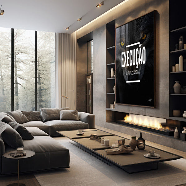 Quadro Decorativo Motivacional 'Execução' - Estilo Moderno para Sua Casa