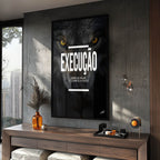 Quadro Decorativo Motivacional 'Execução' - Estilo Moderno para Sua Casa