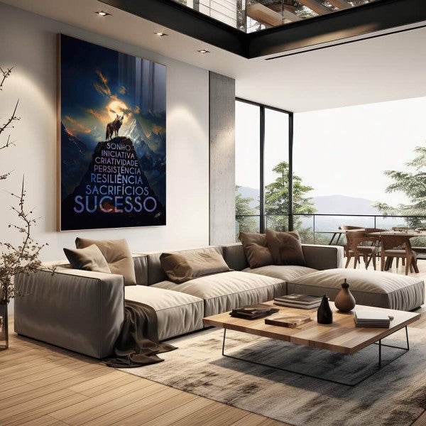 Quadro Decorativo Visão Alfa - Arte Minimalista de Alta Qualidade para sua Decoração