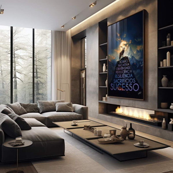 Quadro Decorativo Visão Alfa - Arte Minimalista de Alta Qualidade para sua Decoração
