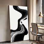 Quadro Decorativo Fluxo Preto e Branco