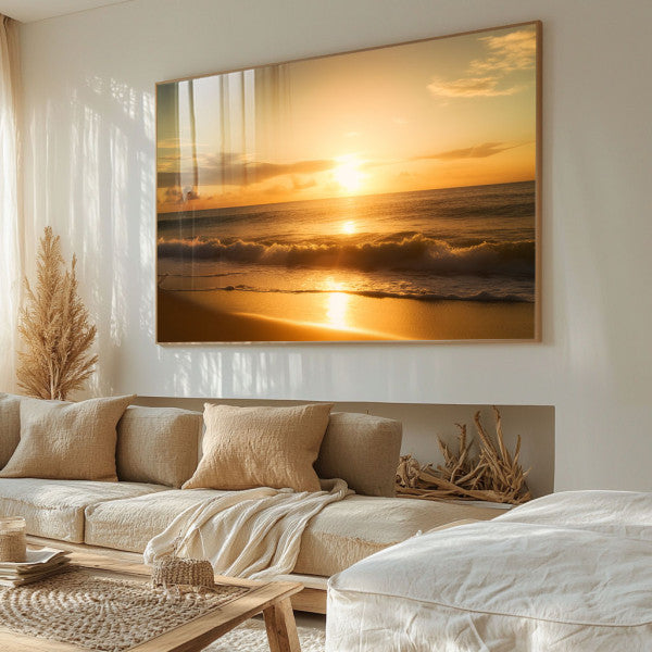 Quadro Decorativo Pôr do Sol com Serenidade