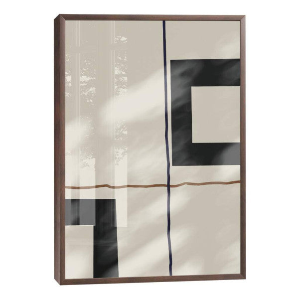 Quadro Decorativo: Encanto Geométrico em Preto e Branco