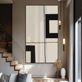 Quadro Decorativo: Encanto Geométrico em Preto e Branco