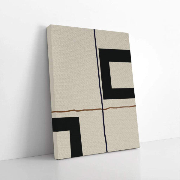 Quadro Decorativo: Encanto Geométrico em Preto e Branco