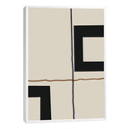 Quadro Decorativo: Encanto Geométrico em Preto e Branco