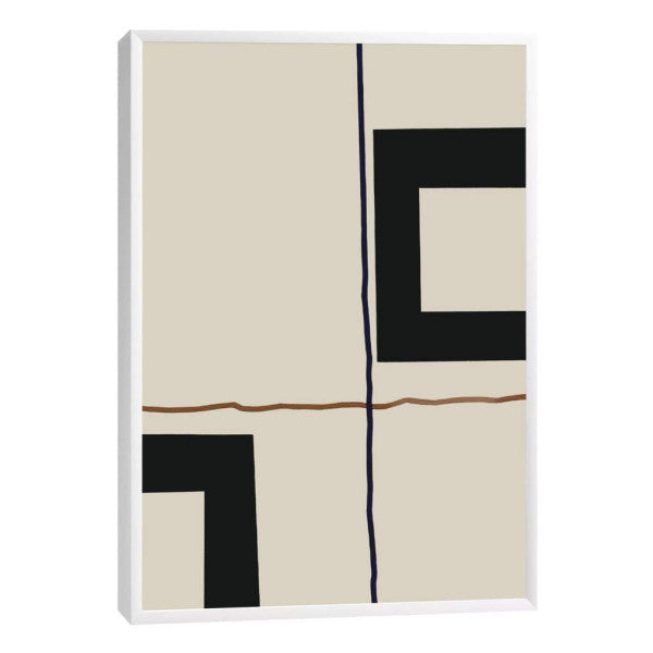Quadro Decorativo: Encanto Geométrico em Preto e Branco